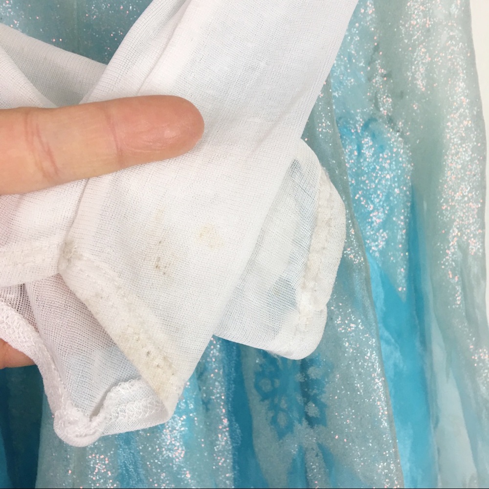 Disney Frozen Elsa Costume Dress Size 9/10 - Picture 8 of 8